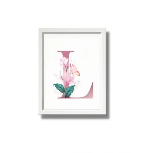 Kit de Quadros para Quarto de Menina com Moldura e Vidro