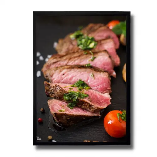 Kit Quadro Decorativo Area de Churrasco com Vidro 30x40