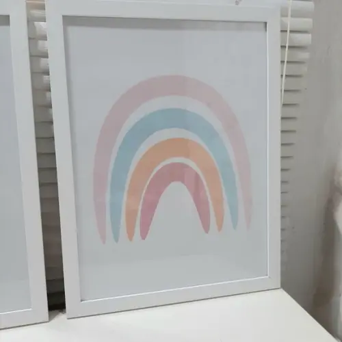 Kit Quadro Personalizado Infantil Quarto de Menina com Vidro