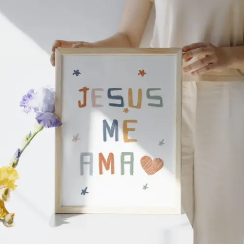 Kit Quadros Cristãos Unissex para Quarto Bebê Personalizado