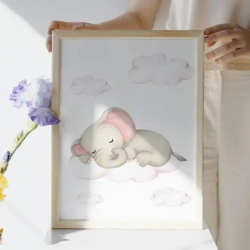 Kit Quadros Decorativos para Quarto de Menina Rosa Bebê