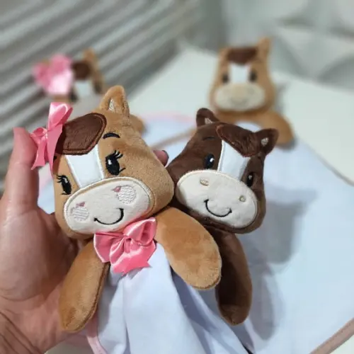 Naninha Bebe Menino Cavalinho Prendedor Chupeta 100% Algodão