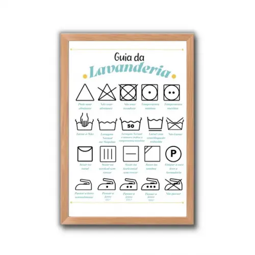Quadrinho Decorativo para Lavanderia 30x40 com Vidro