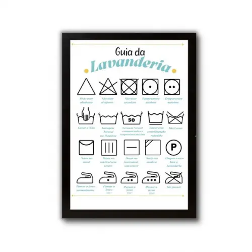 Quadrinho Decorativo para Lavanderia 30x40 com Vidro