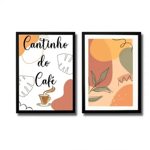 Quadro Cantinho do Café Aparador Decorativo Kit 20x30cm