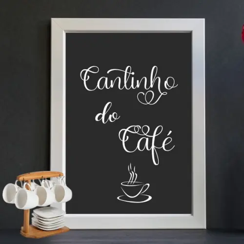 Quadro Cantinho do Café Aparador Decorativo 30x40 C/vidro