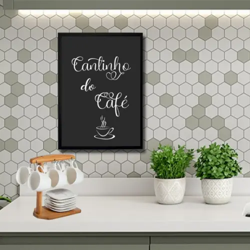 Quadro Cantinho do Café Aparador Decorativo 30x40 C/vidro