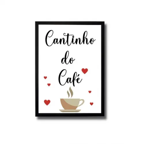 Quadro Cantinho do Café com Frases Decorativo 30x40cm