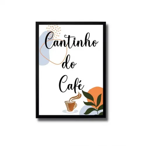 Quadro Cantinho do Café Cozinha com Vidro 30x40 cm