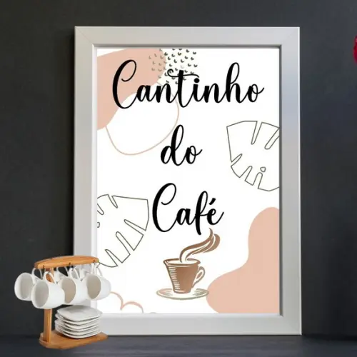 Quadro Cantinho do Café Moderno Decorativo Cozinha 30x40