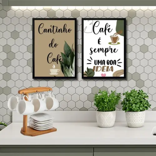 Quadro Cantinho do Café Simples Decorativo Cozinha 20x30cm