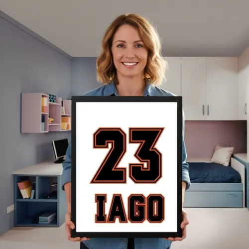 Quadro de Basquete para Quarto Gamer e Infantil com Vidro