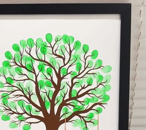 Quadro de Digitais Recepção Casamento Personalizado 33x43cm