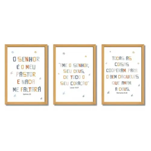 Quadro Decorativo Bíblico Infantil Vidro Luxo Quarto Bebê