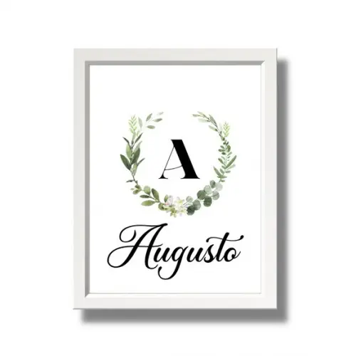 Quadro Decorativo Infantil Personalizado Nome Bebe 33x43 cm