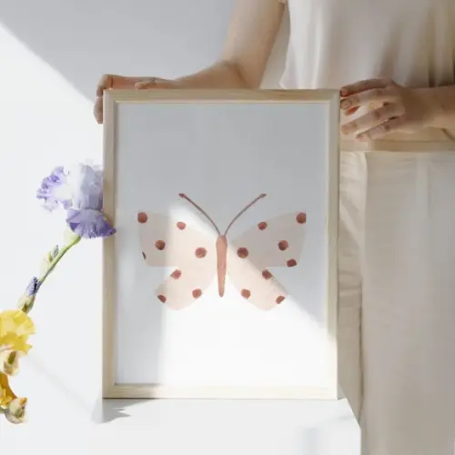 Quadro Decorativo Menina Tema Infantil Delicado com Nome