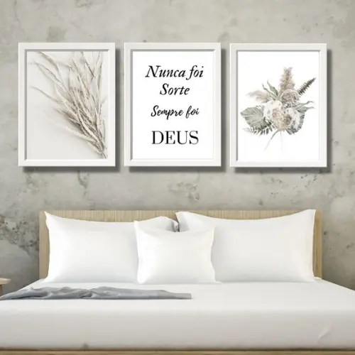 Quadro Decorativo para Sala com Moldura de Vidro 33x43cm
