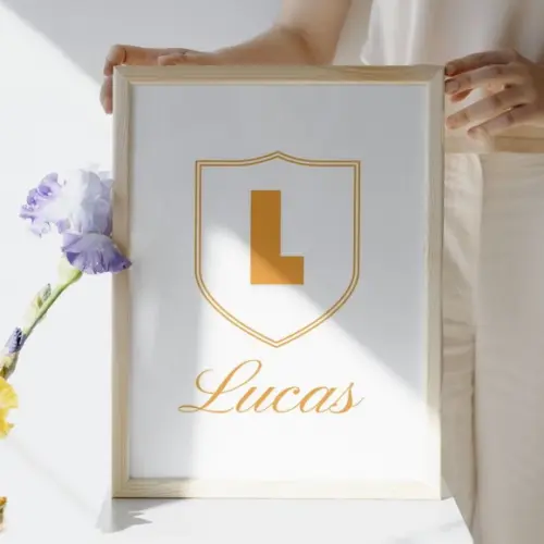 Quadro Decorativo Patinho Personalizado Menino com Vidro