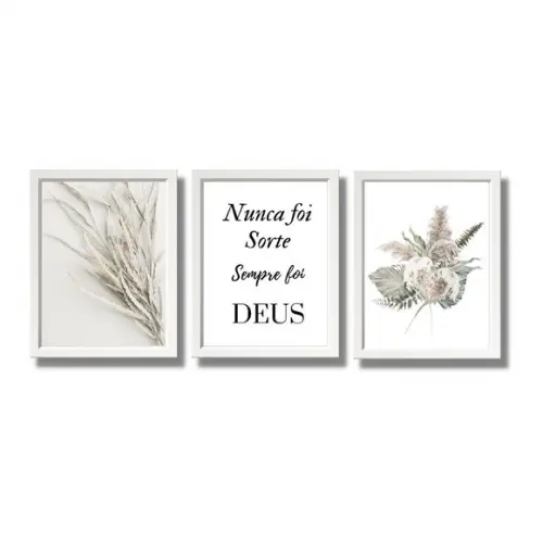 Quadro Decorativo para Sala com Moldura de Vidro 33x43cm
