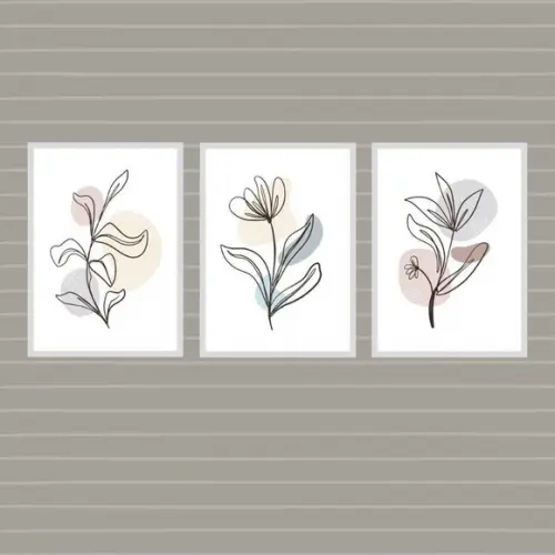 Quadro Decorativo Vidro para Quarto ou Sala Abstrato 33x43cm