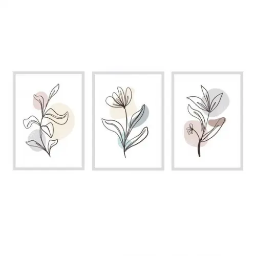 Quadro Decorativo Vidro para Quarto ou Sala Abstrato 33x43cm