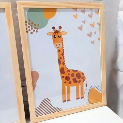 Quadro Grande Safari Quarto Infantil Masculino 33x43 cm