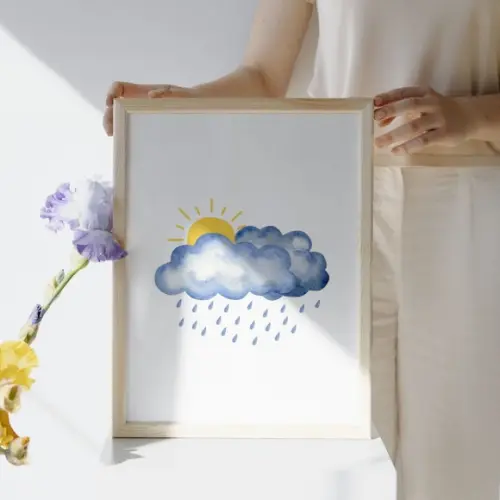 Quadro Infantil Bíblico Arca de Noé Personalizado 33x43