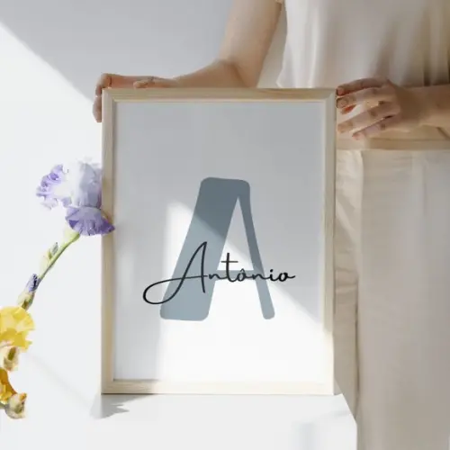 Quadro Infantil Cristão Personalizado Arca de Noé com Vidro