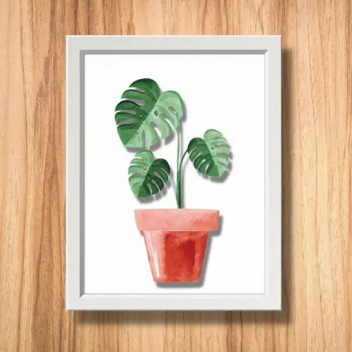 Quadro Lavanderia Decoração Vaso Moldura e Vidro 30x40cm