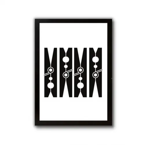 Quadro Lavanderia Prendedor Decoração Moldura/vidro 30x40cm