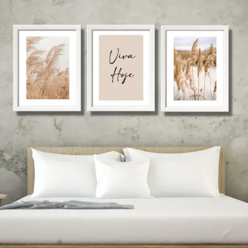 Quadro para Quarto Casal Decorativo Moldura com Vidro 33x43