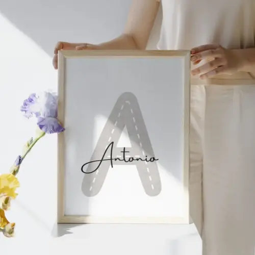 Quadro para Quarto de Menino Maquinas Personalizado 33x43 cm