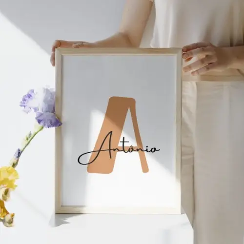Quadro Personalizado Infantil Bíblico Arca de Noé 33x43 cm