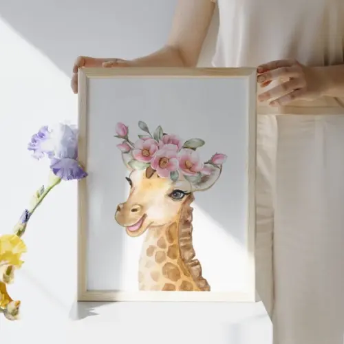 Quadro Personalizado Quarto de Menina Bíblico Moldura/vidro