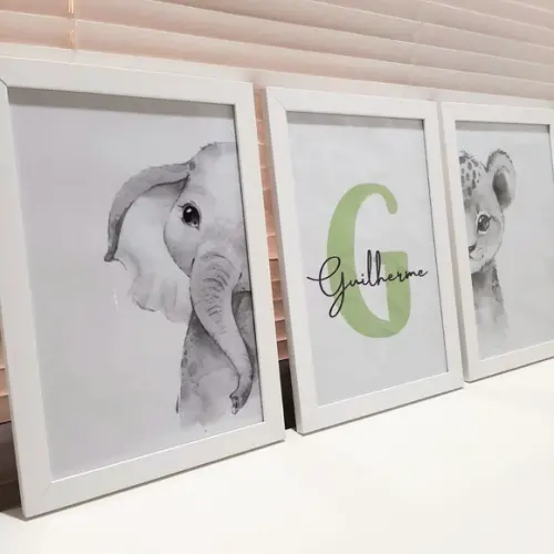 Quadro Quarto Infantil Masculino Personalizado c/ Nome 23x33