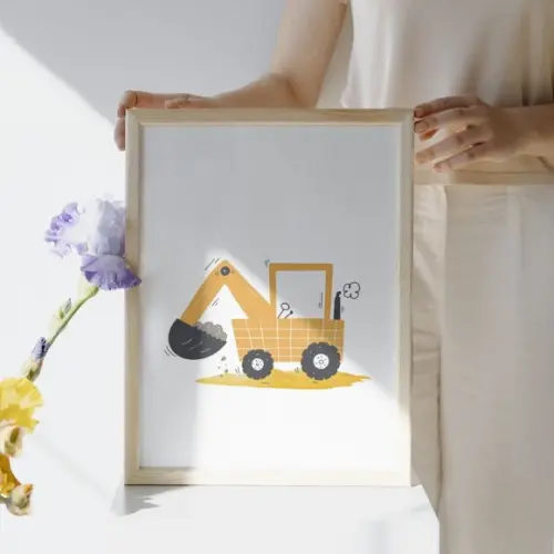 Quadro Trator com Nome | Decoração para Bebê Menino