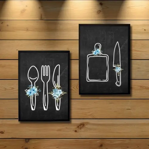 Quadros Decorativos com Moldura para Cozinha 20x30cm
