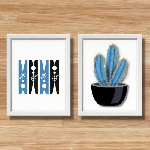 Quadros Decorativos Lavanderia Area de Serviço Moldura/vidro