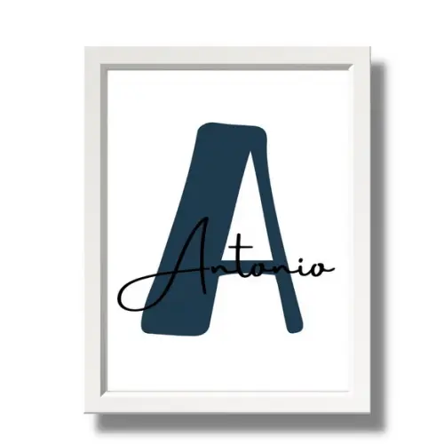 Quadros Decorativos Infantil Safari com Nome 33x43 cm