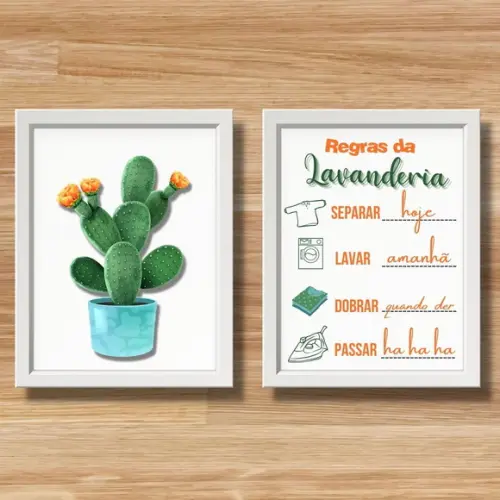 Quadros Decorativos Lavanderia Frases Divertidas Humor 30x40