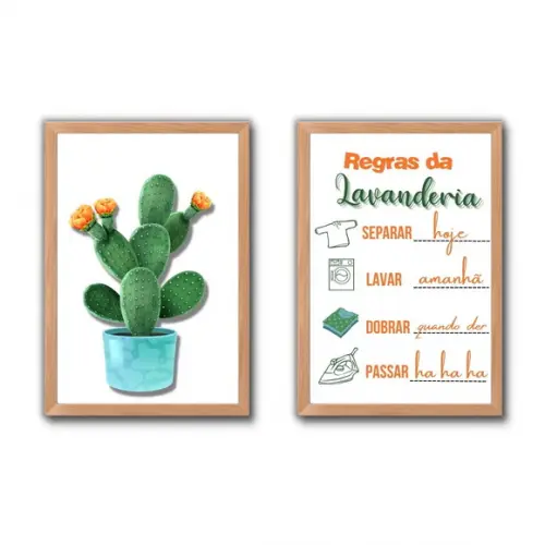 Quadros Decorativos Lavanderia Frases Divertidas Humor 30x40