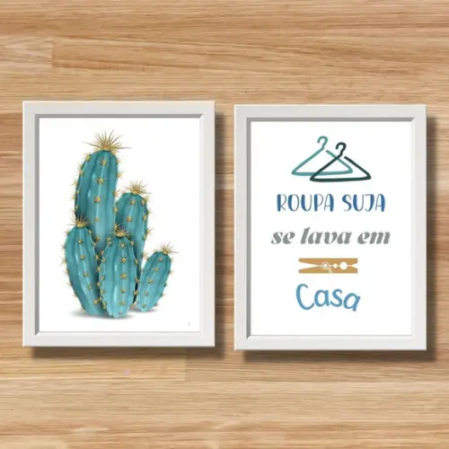 Quadros Decorativos Lavanderia Frases Divertidas Humor 30x40