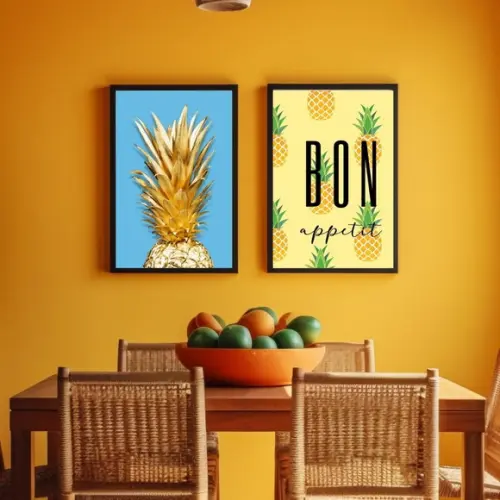 Quadros Decorativos para Cozinha Moderna Bon Apetit 33x43cm