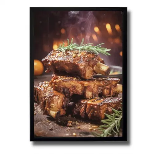 Quadros para Área Externa Churrasco com Vidro 30x40 cm