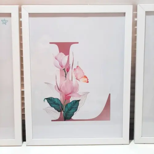 Quadros para Quarto de Menina Borboletas com Nome 33x43cm