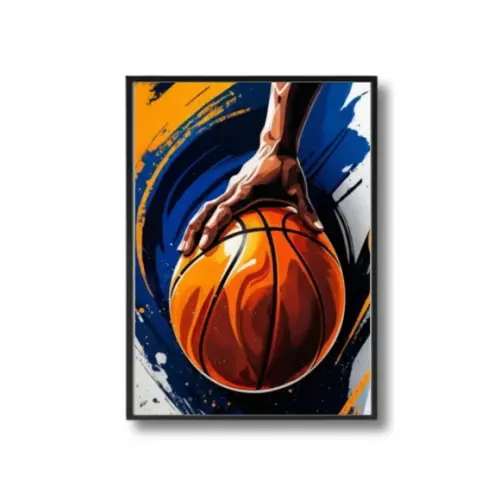 Quadros Quarto de Menino Basquete Moldura com Vidro 33x43cm