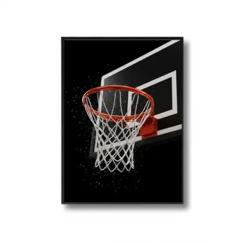 Quadros Quarto de Menino Basquete Moldura com Vidro 33x43cm