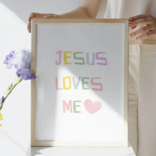 Quadros Religiosos para Quarto de Bebê Moldura com Vidro