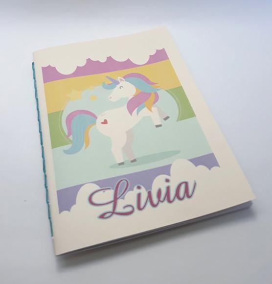 Caderno Infantil Personalizado Unicórnio A5