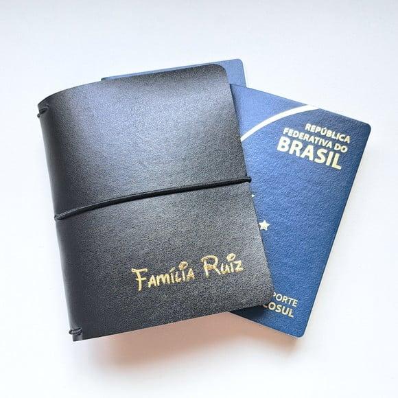 Porta-passaporte Familiar Personalizado - até 6 Passaportes